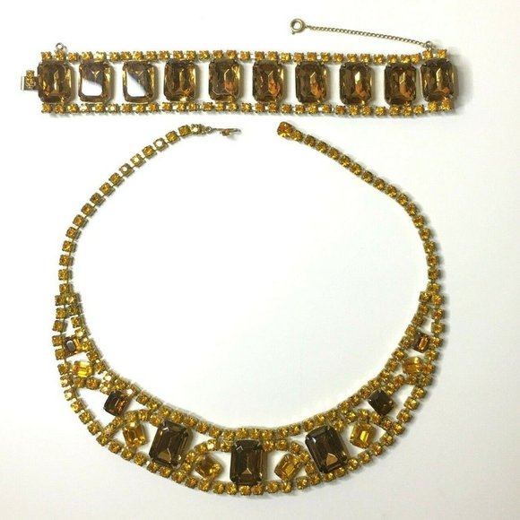 "ORIGINAL BY ROBERT" VINTAGE Hollywood Necklace and Bracelet Set - Picture 2 of 12